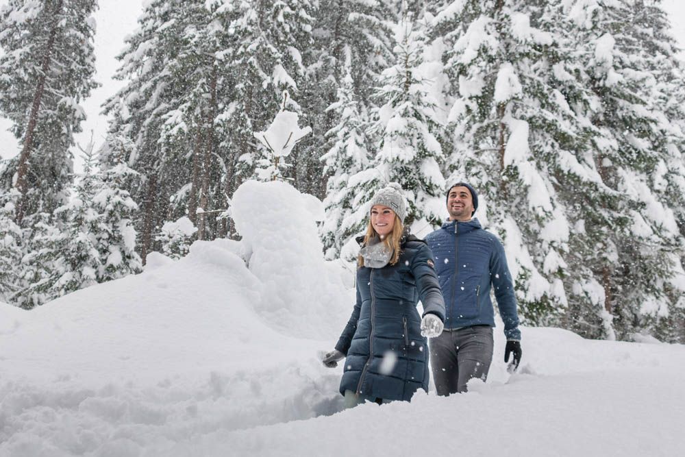 Schneewanderung, Berge, Winter